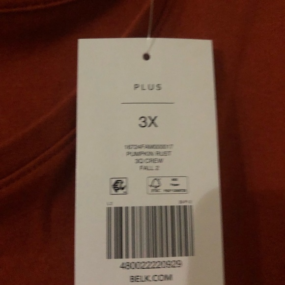 NWT Kim Rogers plus size 3X beautiful pumpkin tunic - Picture 6 of 6